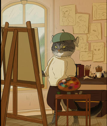 Cat academia - Art academia